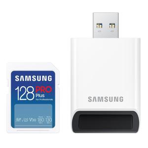 Samsung PRO Plus SDXC 128GB UHS-I V30 met SD-Reader (2023)