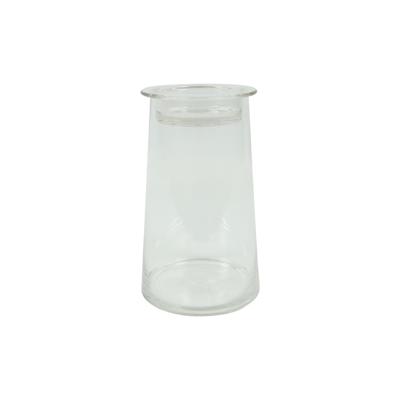 Deco glas met komdeksel helder H23,5cm