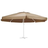 VidaXL Vervangingsdoek voor parasol 600 cm taupe - thumbnail