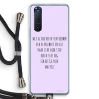 Zelfvertrouwen: Sony Xperia 5 II Transparant Hoesje met koord