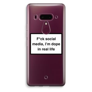 I'm dope: HTC U12+ Transparant Hoesje