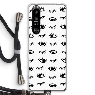 Eye pattern #2: Sony Xperia 1 III Transparant Hoesje met koord