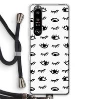 Eye pattern #2: Sony Xperia 1 III Transparant Hoesje met koord