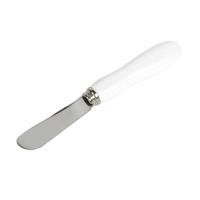 Botermessen set 6x stuks - smeermessen - RVS/Porselein - 18 cm - kruidenboter/tapenade mesjes