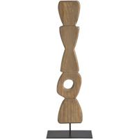Leen Bakker - Object Toti - Naturel - 39x13x8 Cm - Hout/Metaal - Zwart#Crème