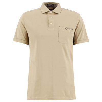 Heren Polo Tailored Premium Corpatch Washed Stone