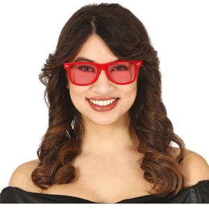 Carnaval/verkleed party bril - rood - volwassenen - Voor bij een verkleedkleding kostuum