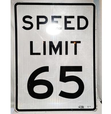 Speed Limit 65 Bord Groot - USA Origineel 91,5 x 121,5 cm