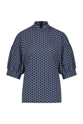Julot zip bird shirt - black/cobalt - 07143