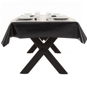 Zwarte tafelkleed/tafelzeil 140 x 250 cm rechthoekig   -
