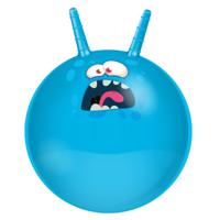Eddy Toys Skippybal funny faces - blauw - Dia 45 cm - buitenspeelgoed voor kleine kinderen   -