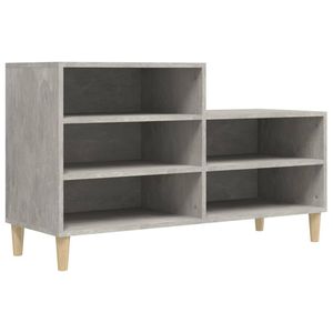 vidaXL Schoenenkast 102x36x60 cm bewerkt hout betongrijs