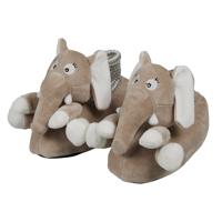 Apollo Dieren sloffen/pantoffels olifant - peuters - Pluche dierensloffen olifantenkop
