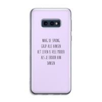 Sprong: Samsung Galaxy S10e Transparant Hoesje