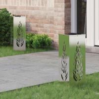 VidaXL Solar led pad licht 2 pcs zilver roestvrij staal