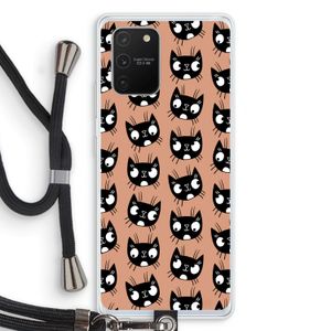 Kat: Samsung Galaxy S10 Lite Transparant Hoesje met koord