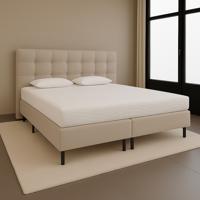 2dekans Boxspring Student Dubai 160 x 200 Beige [Stofschade + Showroommodel matras]