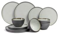 Cosy & Trendy Serviesset Plato Mat - 12-delig / 4 personen - 4 dinerborden, 4 ontbijtborden en 4 kommen