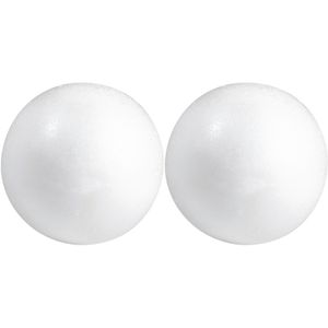 2x Beschilderbare piepschuim ballen/bollen 15 cm