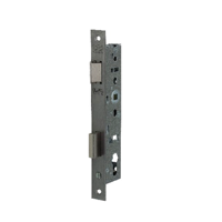 Nemef 9670 B Paniekdeurslot | DM35mm | PC92mm | gedeelde krukgat 8mm | voorplaat RVS 24x245mm rechthoekig | zamac vernikkelde dag- en nachtschoot | DR