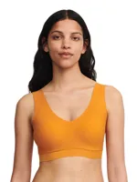 Bralette top met vulling - Soft Stretch - Padded top - Bralette / BH Top naadloos dames - Rood - zwart - Huidskleur