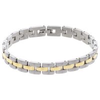 Boccia 03046-02 Armband titanium zilver- en goudkleurig 20 cm