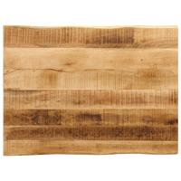 Tafelblad met natuurlijke rand 80x60x3,8 cm massief mangohout - thumbnail