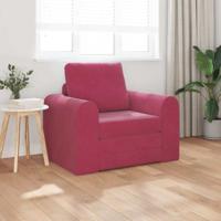 Slaapbank Wijnrood 98 x 71 x 83 cm Fluweel