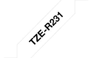 Labeltape textiel ongelamineerd Brother TZe, TZ TZe-R231 Tapekleur: Wit Tekstkleur:Zwart 12 mm 4 m