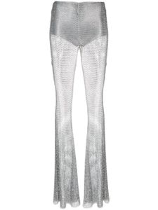 Giuseppe Di Morabito pantalon palazzo à taille haute - Argent