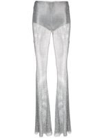 Giuseppe Di Morabito pantalon palazzo à taille haute - Argent - thumbnail