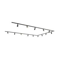 Taros Railverlichting Pakket - U-vorm - 4x 1,5m rail - 2x 1m rail - 14 railspots - Incl. 2700K GU10 - IP20 - Modulair - 230V