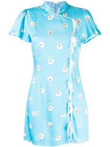 Kitri robe courte à fleurs - Bleu