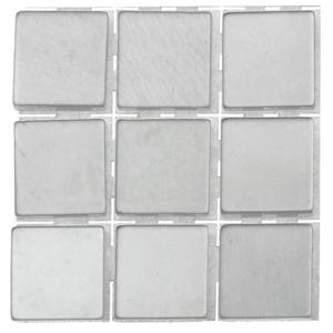 Glorex Hobby - mozaiek stenen/steentjes - zilvergrijs - 252x stuks - 10 x 10 x 2 mm - knutselen