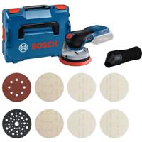 Bosch Blauw GEX 18V-125 Professional | Accu-excenterschuurmachine | 18V Zonder Accu&apos;s & Lader + M480 Starterset | In L-Boxx - 0615A5004H