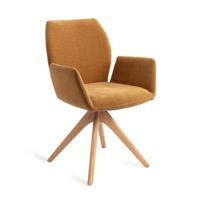 Jesper Home Eetkamerstoel 'Misaki' Revolve Oak Natural, kleur Honey Harvest