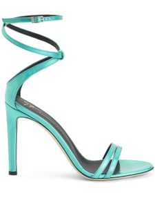 Giuseppe Zanotti sandales 105 mm à effet métallisé - Bleu