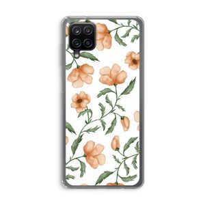 Peachy flowers: Samsung Galaxy A12 Transparant Hoesje