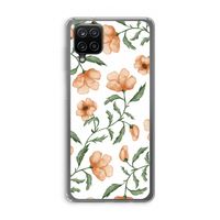 Peachy flowers: Samsung Galaxy A12 Transparant Hoesje Peachy flowers: Samsung Galaxy A12 Transparant Hoesje