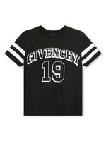 Givenchy Kids t-shirt en coton biologique à logo brodé - Noir - thumbnail