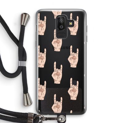 Rock: Samsung Galaxy J8 (2018) Transparant Hoesje met koord