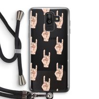 Rock: Samsung Galaxy J8 (2018) Transparant Hoesje met koord
