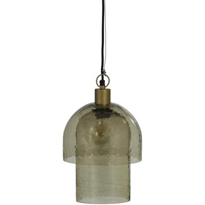 WOOOD Hanglamp 'Gigi' Gehamerd Glas, kleur Naturel