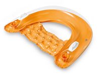 Intex Opblaasbare drijvende zitstoel oranje - thumbnail