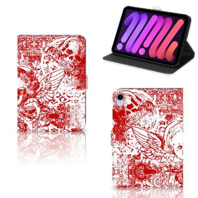 Tablettasje iPad Mini 6 (2021) Angel Skull Rood