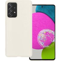 Basey Samsung Galaxy A52 Hoesje Siliconen Hoes Case Cover -Wit - thumbnail