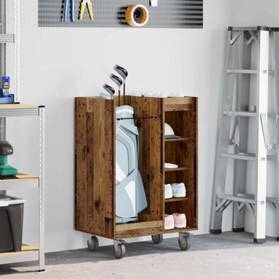 Golfkast met wiel Effen Oudhout 65 x 45 x 98 cm