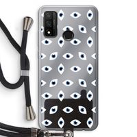 Eyes pattern: Huawei P Smart (2020) Transparant Hoesje met koord