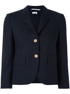 Thom Browne Classic Single Breasted Sport Coat In Navy 2-Ply Wool Fresco - Bleu