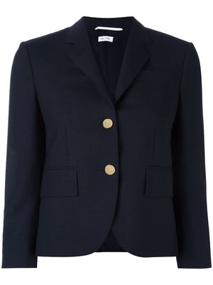 Thom Browne Classic Single Breasted Sport Coat In Navy 2-Ply Wool Fresco - Bleu